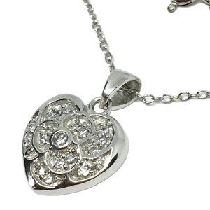 Heart Necklace Sterling Silver w/ Heart Pendant